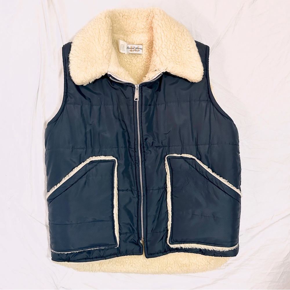 Vintage Sherpa lined zip up Vest